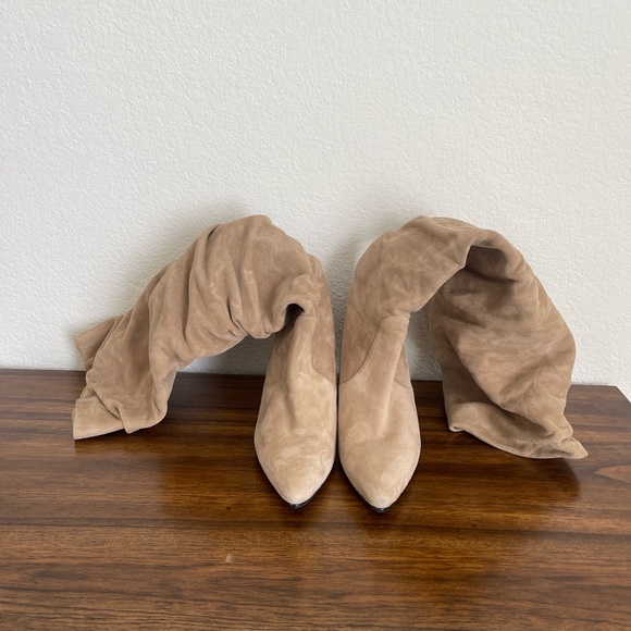 Stuart Weitsman suede boots brown/tan - Picture 5 of 6